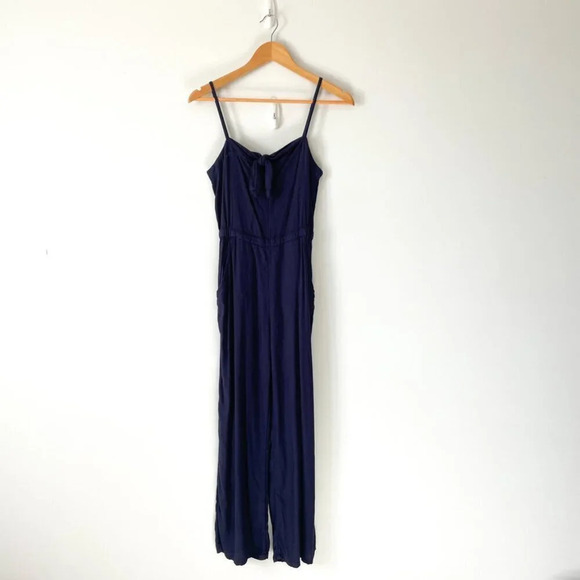 Roxy Feel The Retro Spirit Strappy Jumpsuit Navy Blue Size Small - Picture 5 of 8